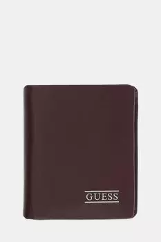 Кожаный кошелек NEW BOSTON Guess, коричневый