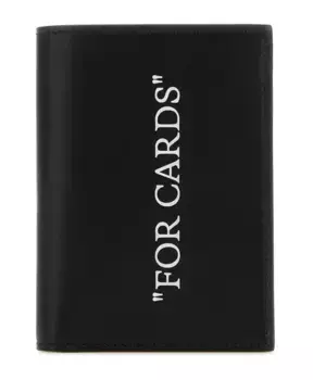 Кожаный кошелек Off White, черный