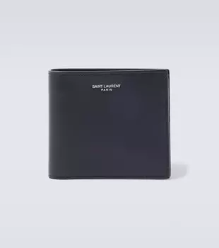 Кожаный кошелек Paris East/West Saint Laurent, Midnight Blue