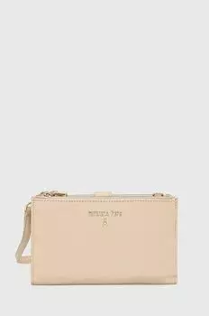 Кожаный кошелек Patrizia Pepe, бежевый
