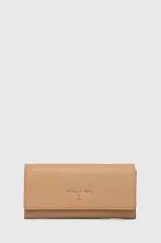 Кожаный кошелек Patrizia Pepe, бежевый