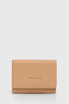 Кожаный кошелек Patrizia Pepe, бежевый