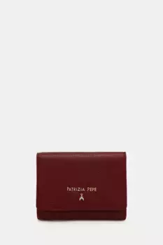 Кожаный кошелек Patrizia Pepe, гранатовый
