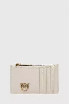 Кожаный кошелек Pinko, бежевый