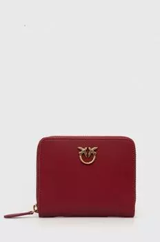 Кожаный кошелек Pinko, бордовый