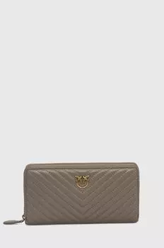Кожаный кошелек Pinko, серый