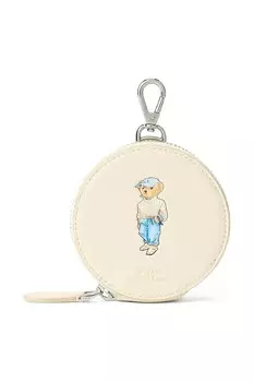 Кожаный кошелек Polo Ralph Lauren, бежевый
