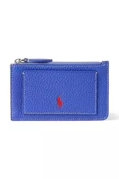 Кожаный кошелек Polo Ralph Lauren, фиолетовый