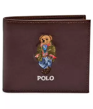 Кожаный кошелек Polo Ralph Lauren, коричневый