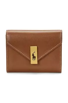 Кожаный кошелек Polo Ralph Lauren, коричневый