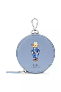 Кожаный кошелек Polo Ralph Lauren, синий