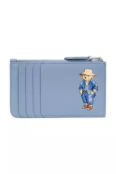 Кожаный кошелек Polo Ralph Lauren, синий