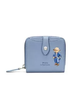 Кожаный кошелек Polo Ralph Lauren, синий