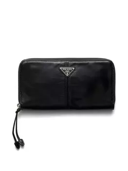 Кожаный кошелек Prada, черный