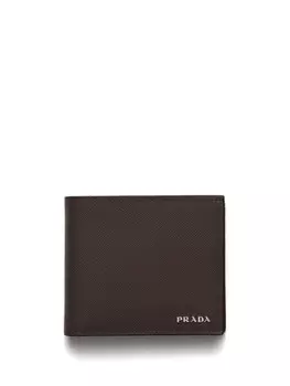 Кожаный кошелек Prada, коричневый