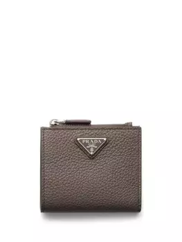 Кожаный кошелек Prada, серый