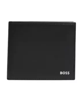 Кожаный кошелек – простой стиль Hugo Boss, черный