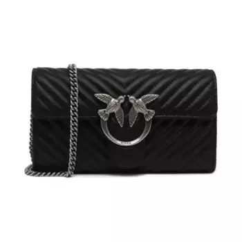 Кожаный кошелек + ремень Pinko, черный