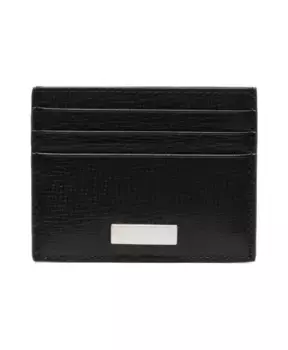 Кожаный кошелек с бляшкой с логотипом Salvatore Ferragamo, черный