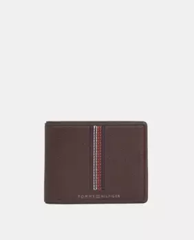 Кожаный кошелек с фирменной отделкой Tommy Hilfiger, коричневый