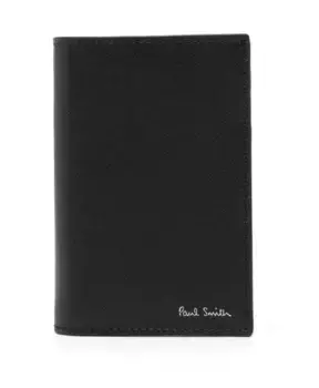 Кожаный кошелек с фирменным принтом в виде воздушных шаров в полоску Paul Smith, черный