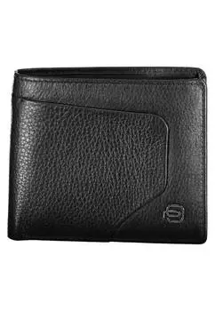 Кожаный кошелек с контрастными деталями и rfid-блоком Piquadro, черный