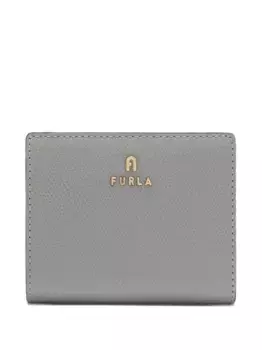 Кожаный кошелек с логотипом Camelia Furla, серый