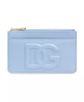 Кожаный кошелек с логотипом Dolce & Gabbana, синий