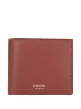 Кожаный кошелек с логотипом Ferragamo, коричневый