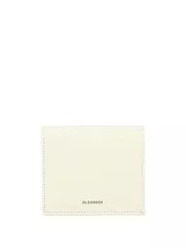 Кожаный кошелек с логотипом Jil Sander, белый