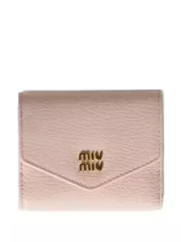 Кожаный кошелек с логотипом MIU MIU