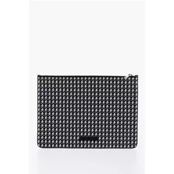 Кожаный кошелек с логотипом по всей поверхности Neil Barrett, Gray