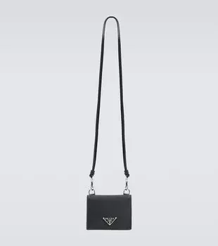 Кожаный кошелек с логотипом Prada