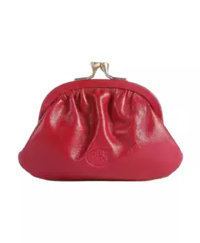 Кожаный кошелек с металлической застежкой The Bridge, красный