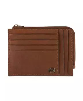Кожаный кошелек с Rfid разрезанный горизонтально Piquadro, коричневый