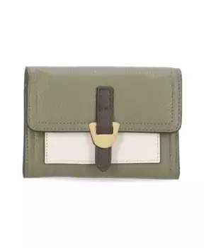 Кожаный кошелек с визитницами Coccinelle, зеленый