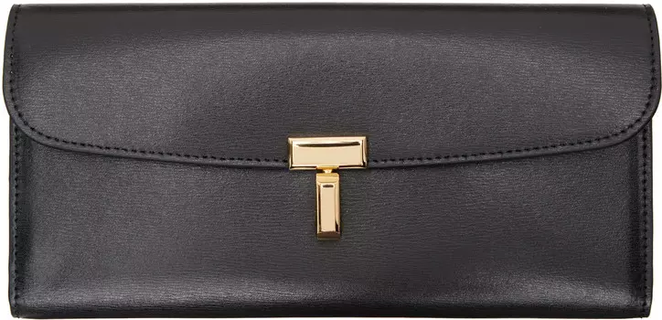 Кожаный кошелек с замком T-Lock TOTEME