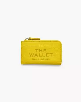 Кожаный кошелек с застежкой-молнией сверху Marc Jacobs, цвет Daisy Yellow