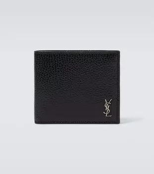 Кожаный кошелек Saint Laurent, черный