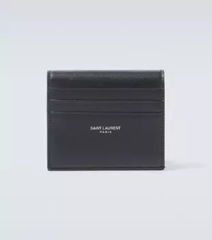 Кожаный кошелек Saint Laurent, черный