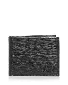 Кожаный кошелек Salvatore Ferragamo Revival двойного сложения, черный