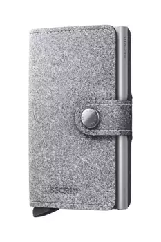 Кожаный кошелек Secrid, серебряный