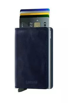 Кожаный кошелек Secrid, темно-синий