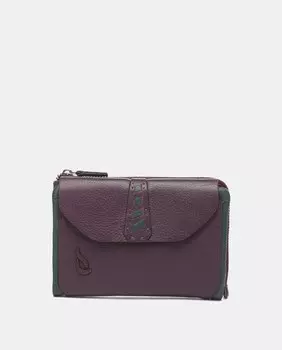 Кожаный кошелек среднего синего цвета с клапаном Abbacino, синий