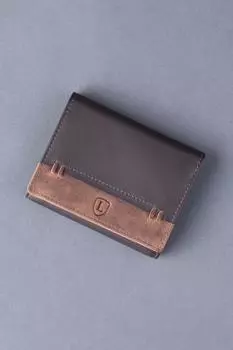 Кожаный кошелек Stitch в три сложения Lakeland Leather, коричневый