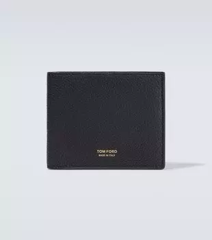 Кожаный кошелек T Line с двумя отделениями Tom Ford, черный