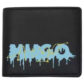 Кожаный кошелек timon_8 cc Hugo, черный