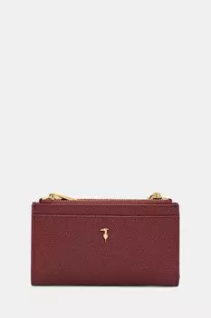 Кожаный кошелек Trussardi, бордовый