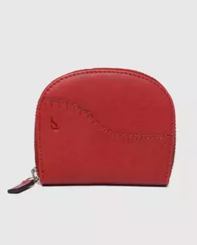 Кожаный кошелек в форме полумесяца Abbacino, красный