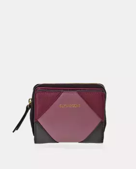 Кожаный кошелек в стиле пэчворк Guy Laroche, бордовый